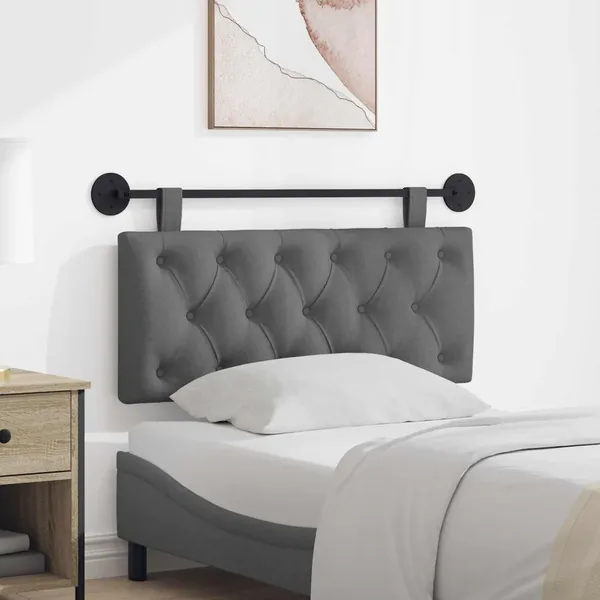 Tête de lit suspendue Gris foncé Tissu