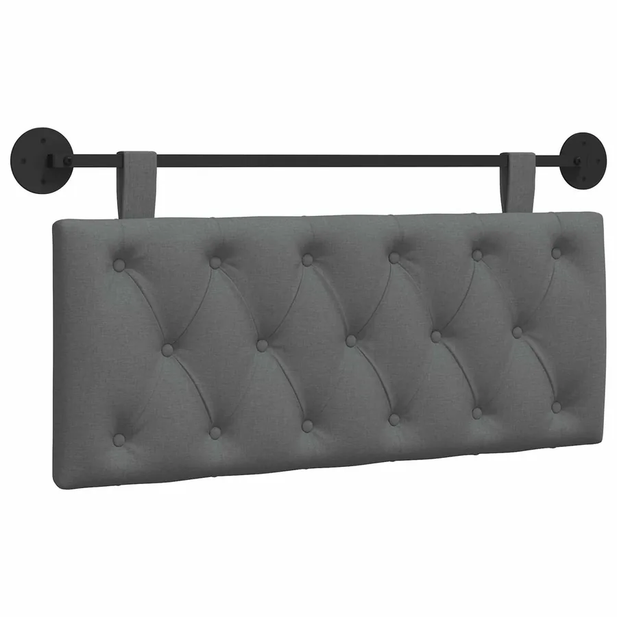 Tête de lit suspendue Gris foncé Tissu - 2
