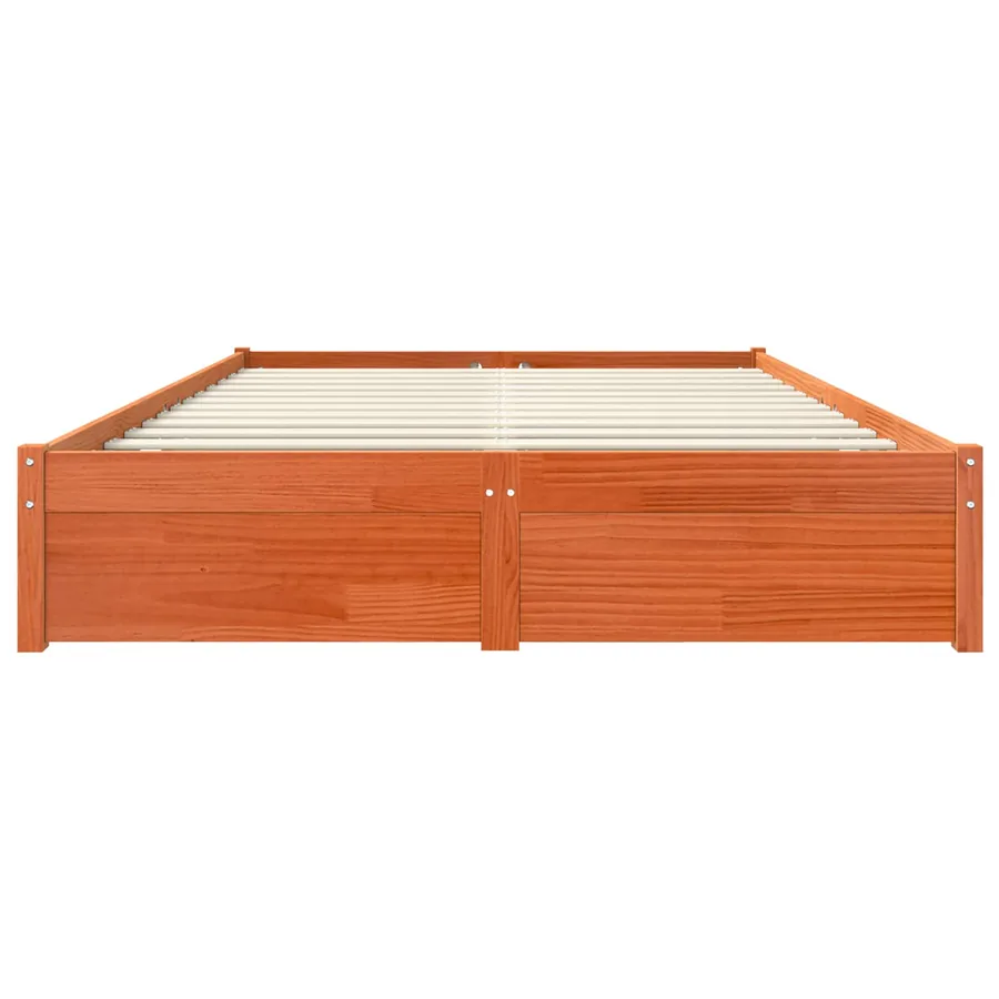 Cadre de lit Cire marron 150 x 200 cm Bois de Pin Massif - 4