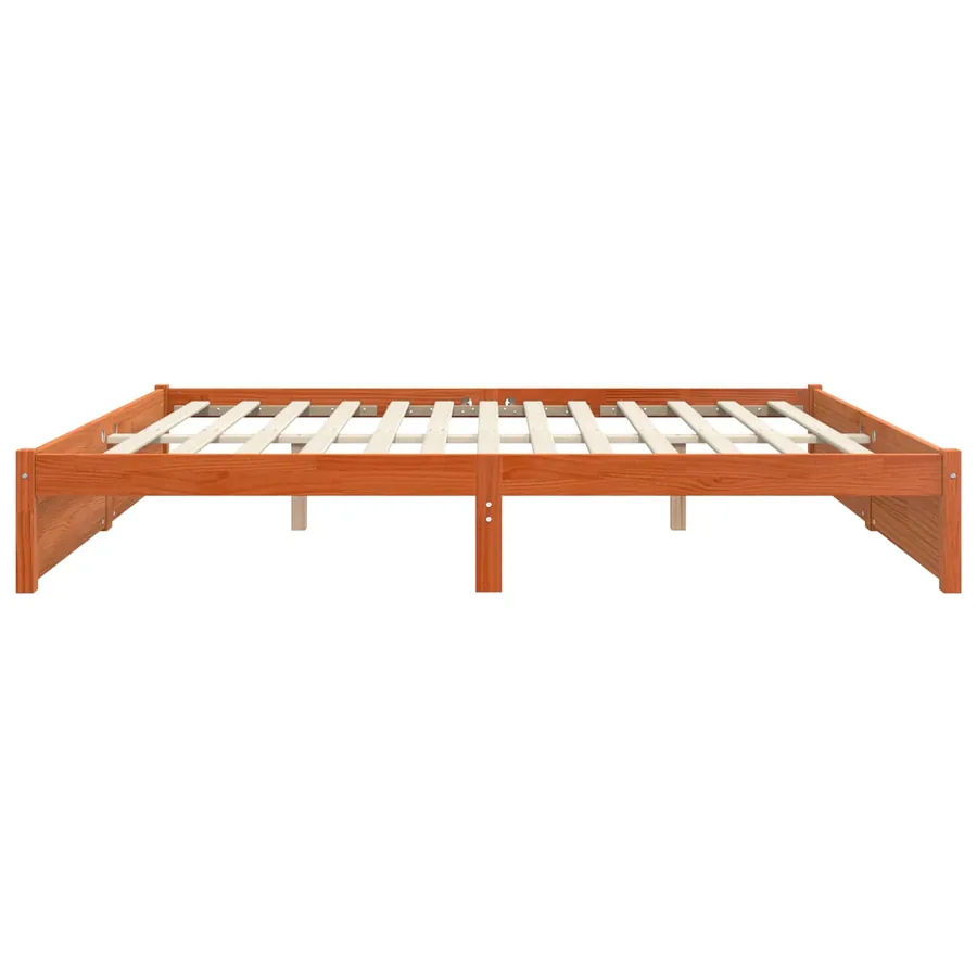 Cadre de lit Cire marron 150 x 200 cm Bois de Pin Massif - 5