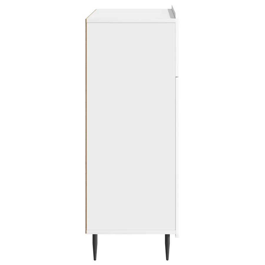 Buffet Blanc brillant 66 x 34,5 x 92 cm Bois d'ingénierie - 7