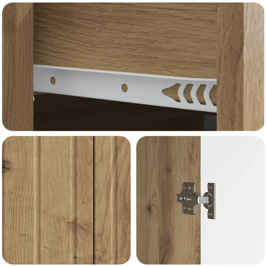 Buffet Chêne artisanal 66 x 34,5 x 92 cm Bois d'ingénierie - 9