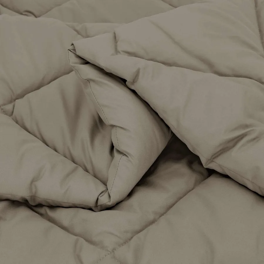 Duvet complet toute l'année Gris clair 240 x 260 cm Microfibre - 5