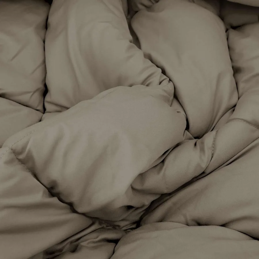 Duvet complet toute l'année Gris clair 240 x 260 cm Microfibre - 6