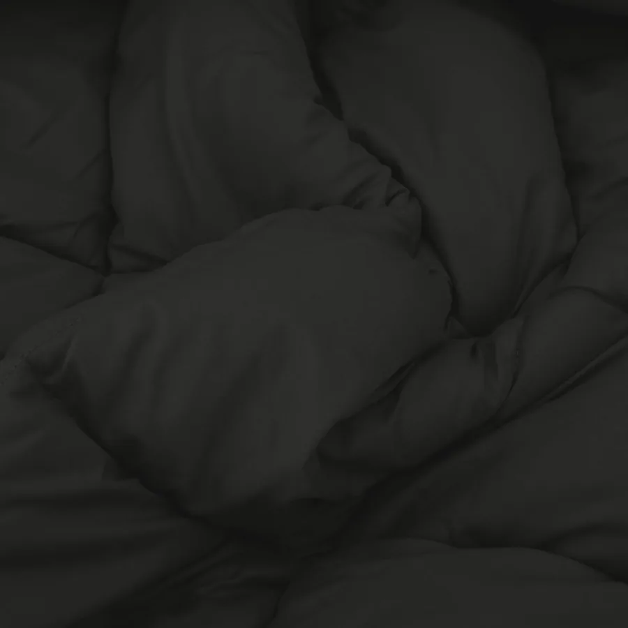 Duvet d'été simple Noir 200 x 135 cm Microfibre - 6