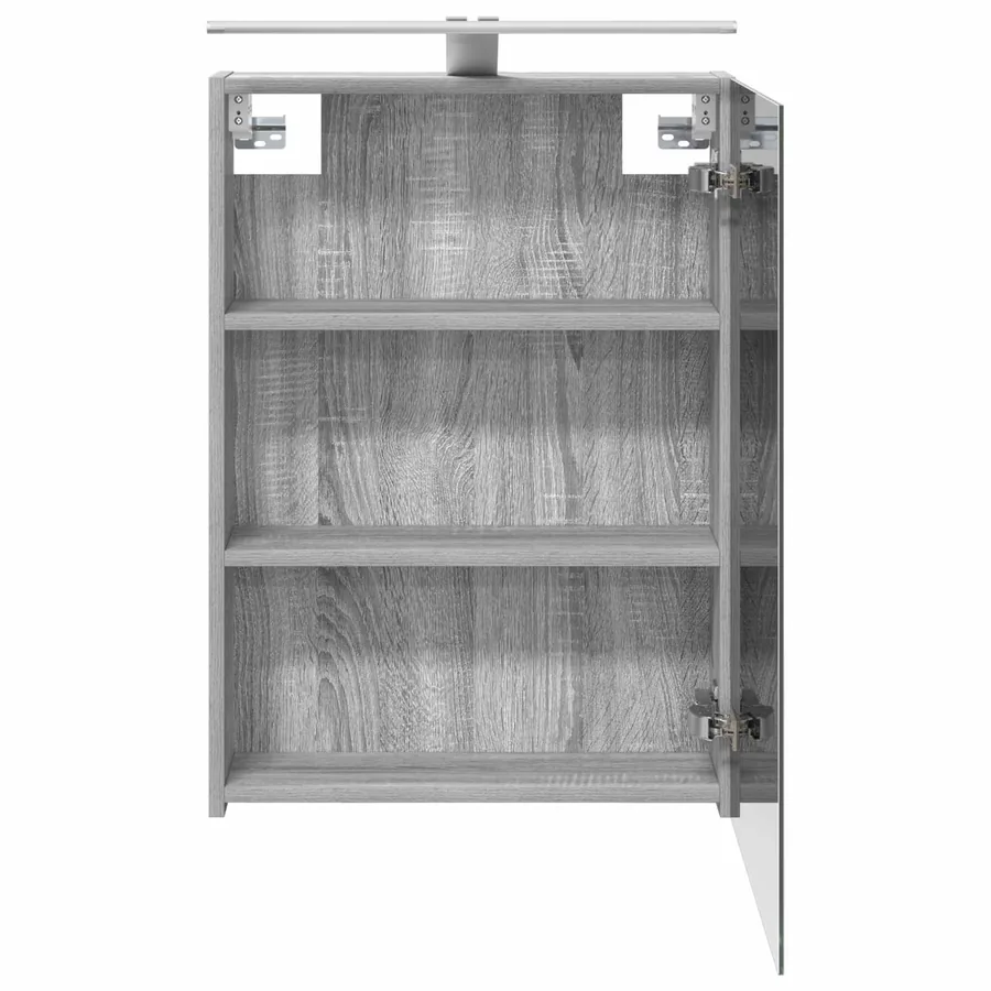 Armoire Miroir de Salle de Bain Gris Sonoma 50 x 14,5 x 70 cm - 7