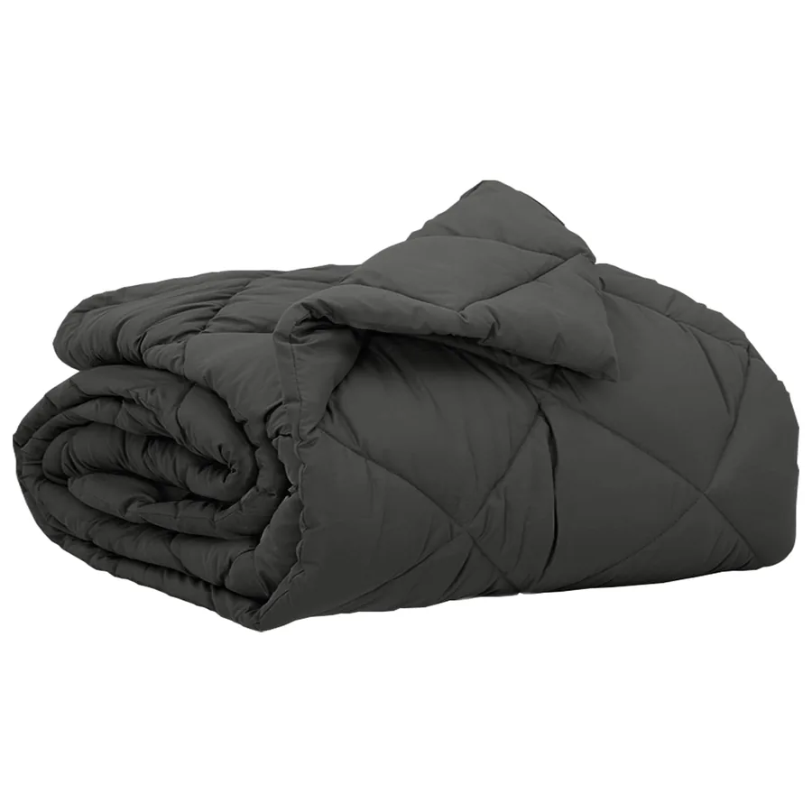 Duvet d'été simple Anthracite 200 x 140 cm Microfibre - 2