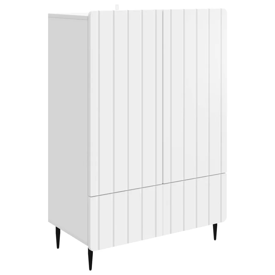 Buffet Blanc 66 x 34,5 x 97 cm Bois d'ingénierie - 2