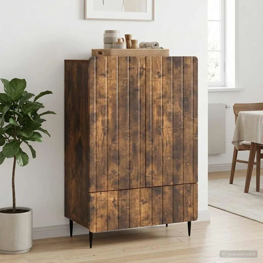 Buffet Chêne fumé 66 x 34,5 x 97 cm Bois d'ingénierie - 3