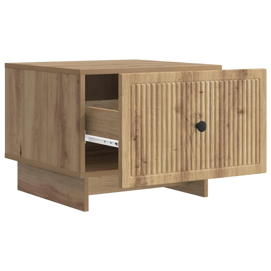Table basse Chêne artisanal 49 x 50 x 40 cm Bois d'ingénierie - 4