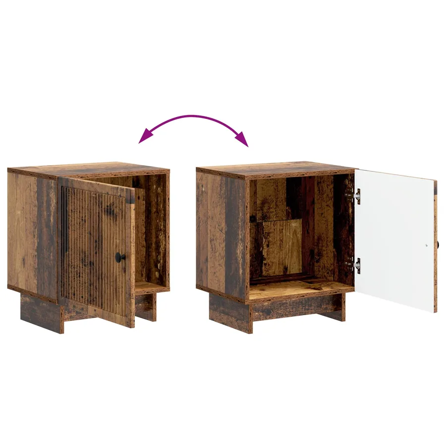 Cabinet de chevet 2 pcs Bois ancien 43 x 34,5 x 50 cm - 12