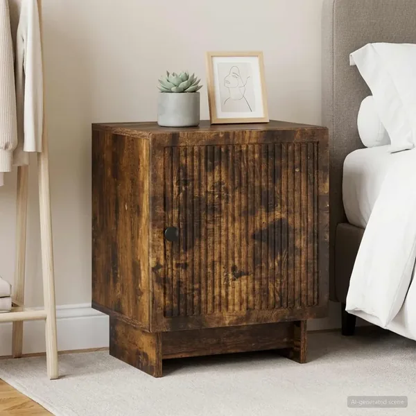 Cabinet de chevet 2 pcs Chêne fumé 43 x 34,5 x 50 cm