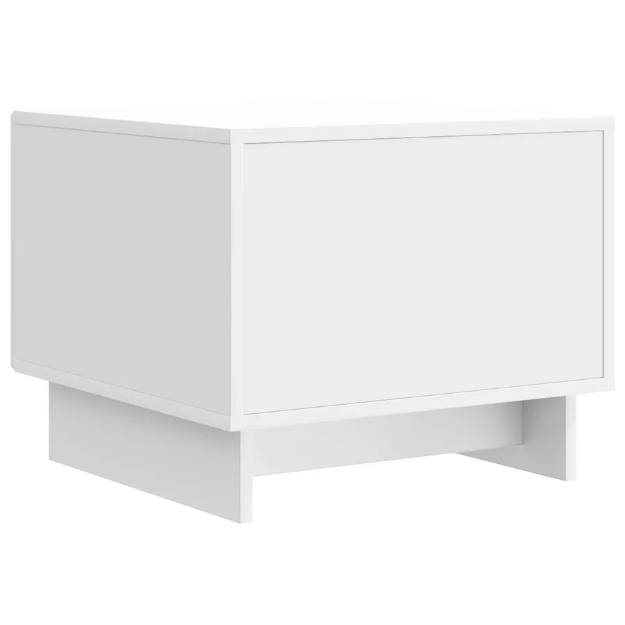 Table basse Blanc brillant 49 x 50 x 40 cm Bois d'ingénierie - 7