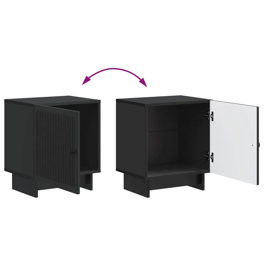Cabinet de chevet 2 pcs Noir 43 x 34,5 x 50 cm - 12