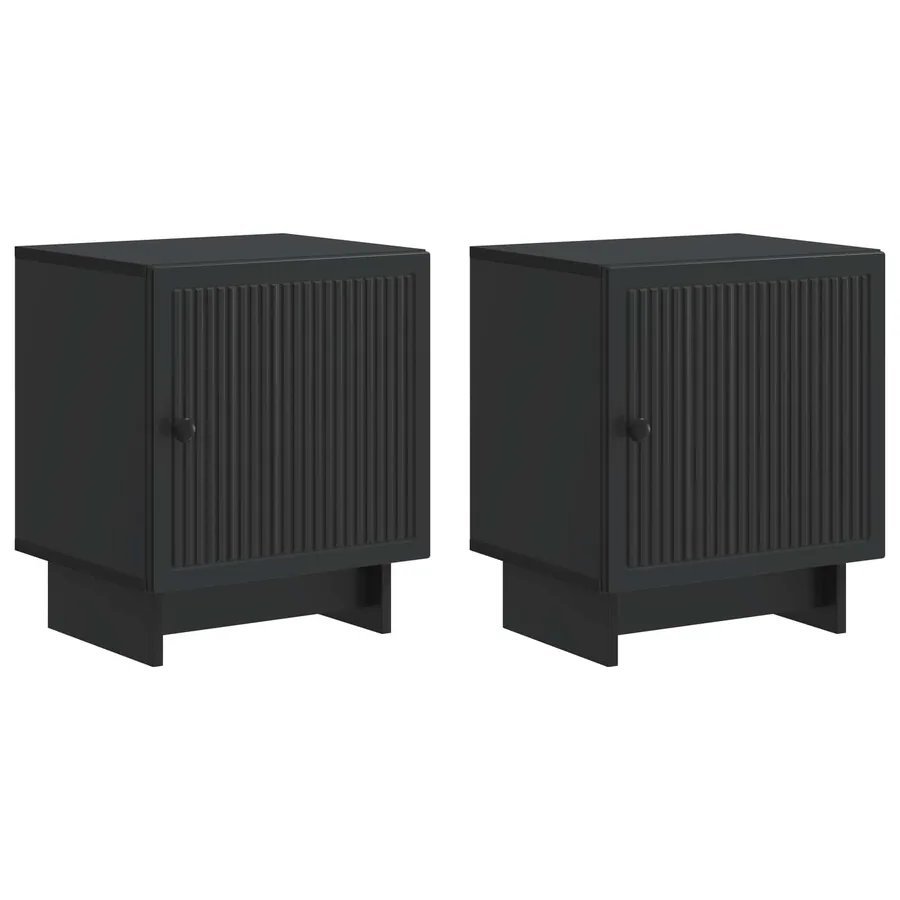 Cabinet de chevet 2 pcs Noir 43 x 34,5 x 50 cm - 2