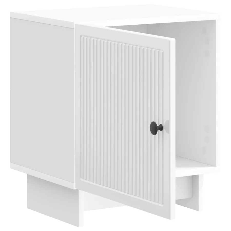 Cabinet de chevet 2 pcs Blanc brillant 43 x 34,5 x 50 cm - 6