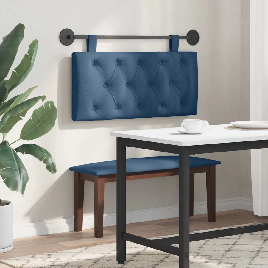 Tête de lit suspendue Bleu Tissu - 4
