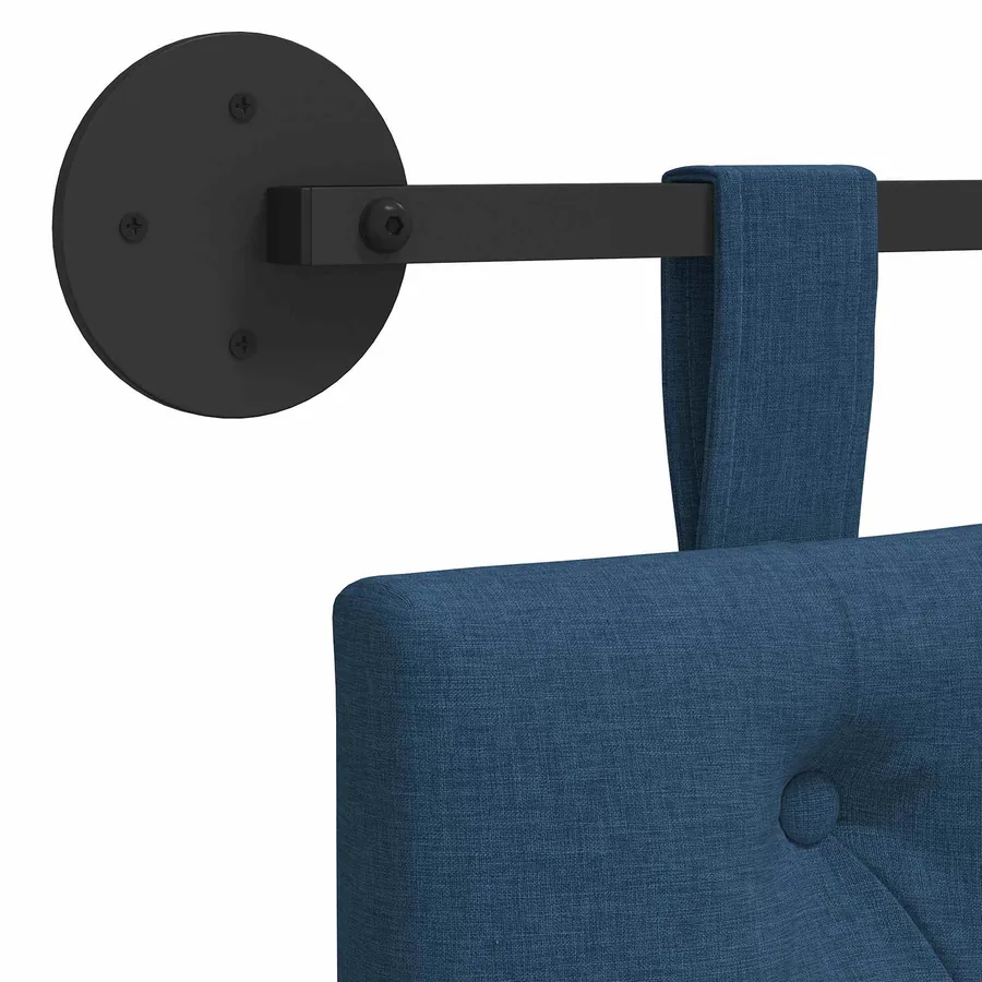 Tête de lit suspendue Bleu Tissu - 9