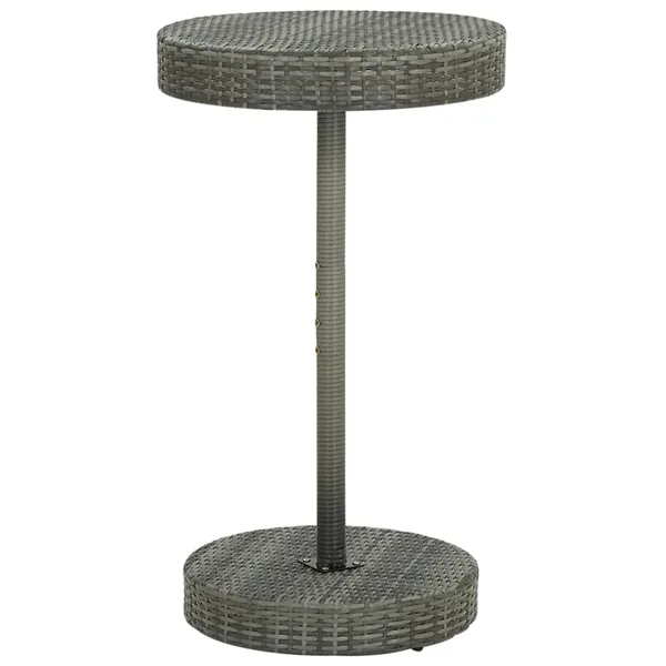 Table de jardin Gris 60,5x106 cm Résine tressée