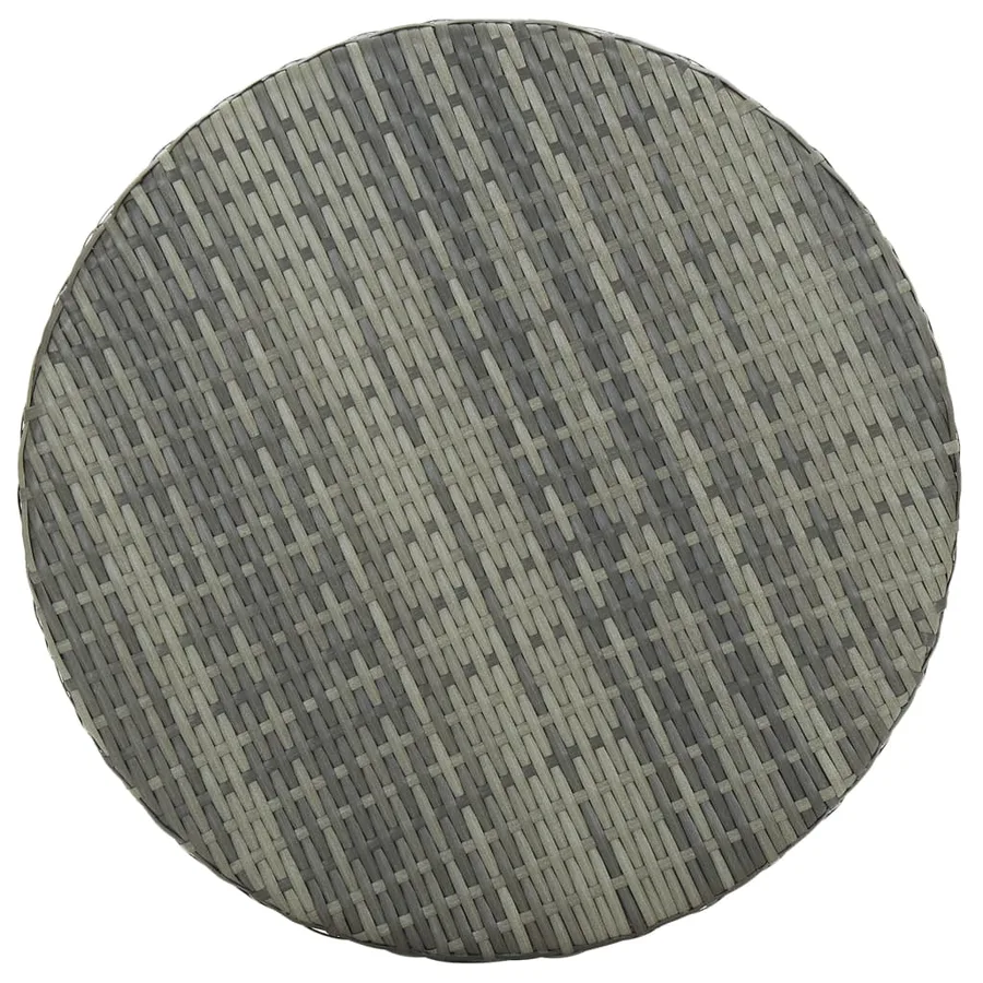 Table de jardin Gris 60,5x106 cm Résine tressée - 2