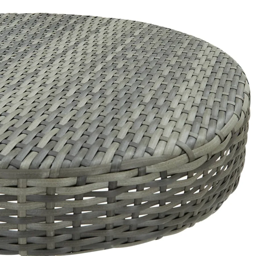 Table de jardin Gris 60,5x106 cm Résine tressée - 4