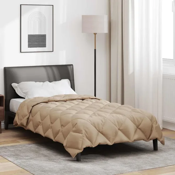 Duvet d'hiver Taupe 135 x 200 cm Microfibre