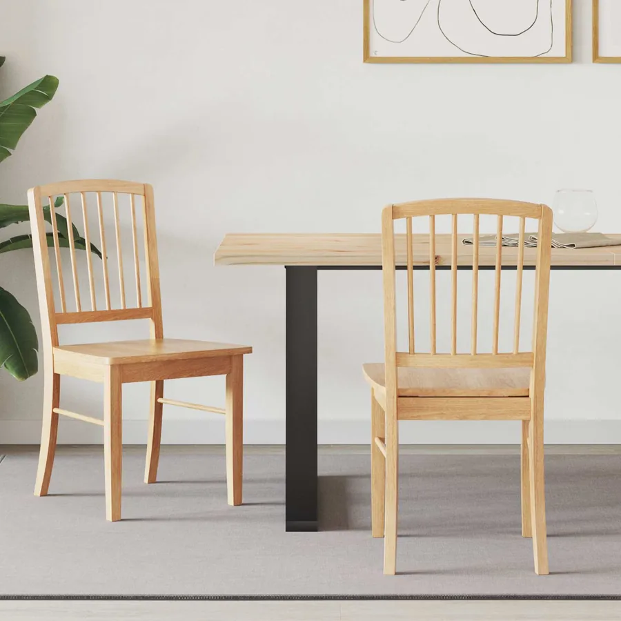 Chaises de salle à manger 2 pcs Naturel 50 x 52,5 x 91 cm
