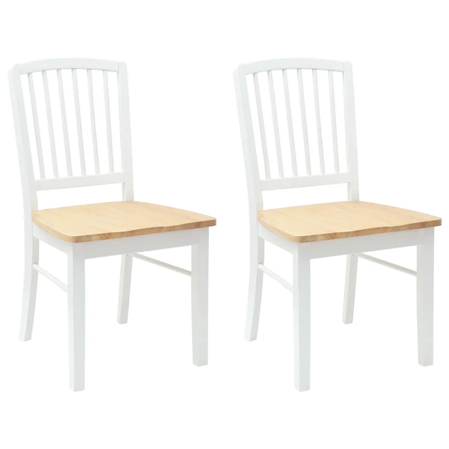 Chaises de salle à manger 2 pcs Blanc 50 x 52,5 x 91 cm - 2