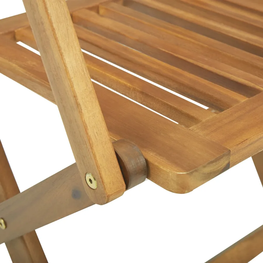 Ensemble de bistro 4 pcs Bois d'acacia solide - 9