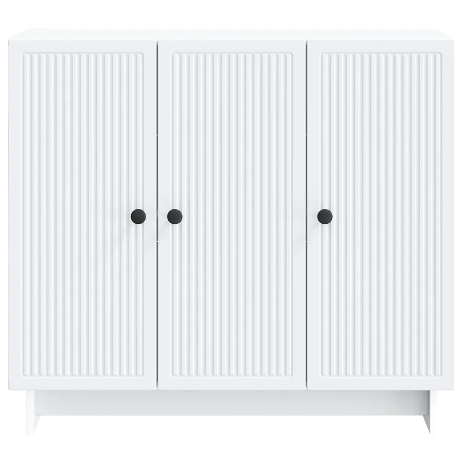 Buffet Blanc 89 x 34,5 x 80 cm Bois d'ingénierie - 6