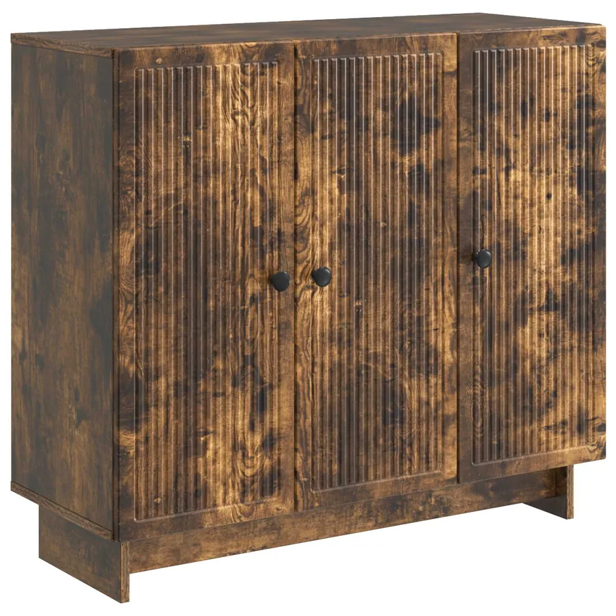 Buffet Chêne fumé 89 x 34,5 x 80 cm Bois d'ingénierie - 2