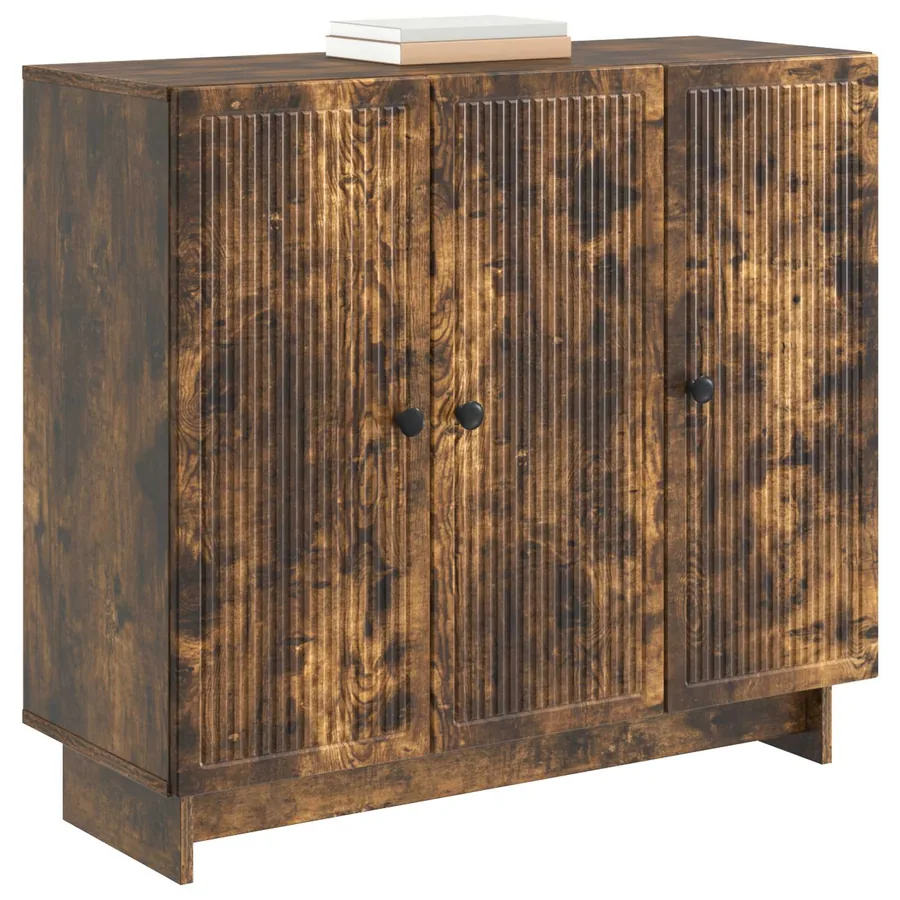 Buffet Chêne fumé 89 x 34,5 x 80 cm Bois d'ingénierie - 3