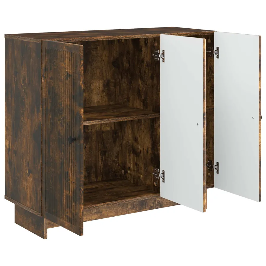 Buffet Chêne fumé 89 x 34,5 x 80 cm Bois d'ingénierie - 5