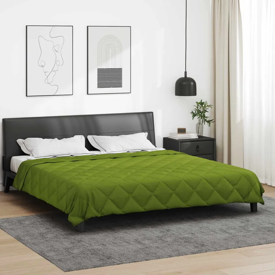 Duvet complet toute l'année Vert 200 x 220 cm Microfibre