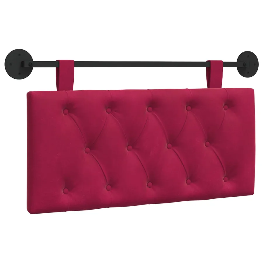Tête de lit suspendue Avec lumière LED Bordeaux Velours - 2