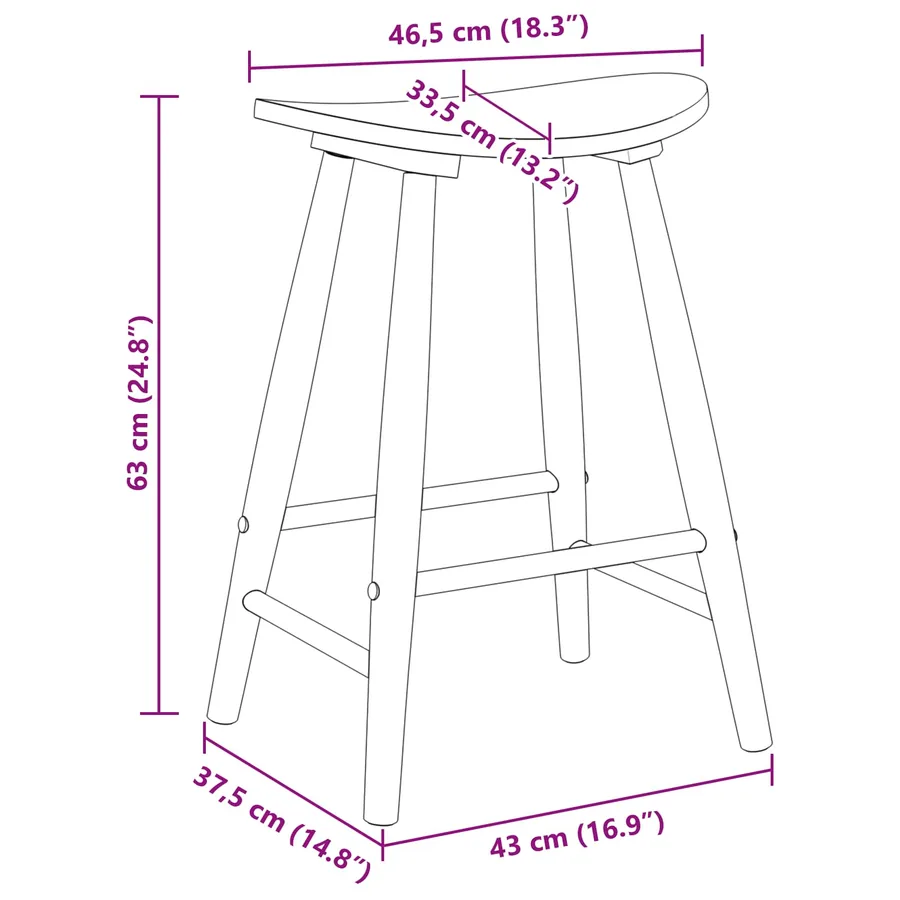 Chaises de salle à manger 2 pcs Naturel 46 x 37 x 63 cm - 9