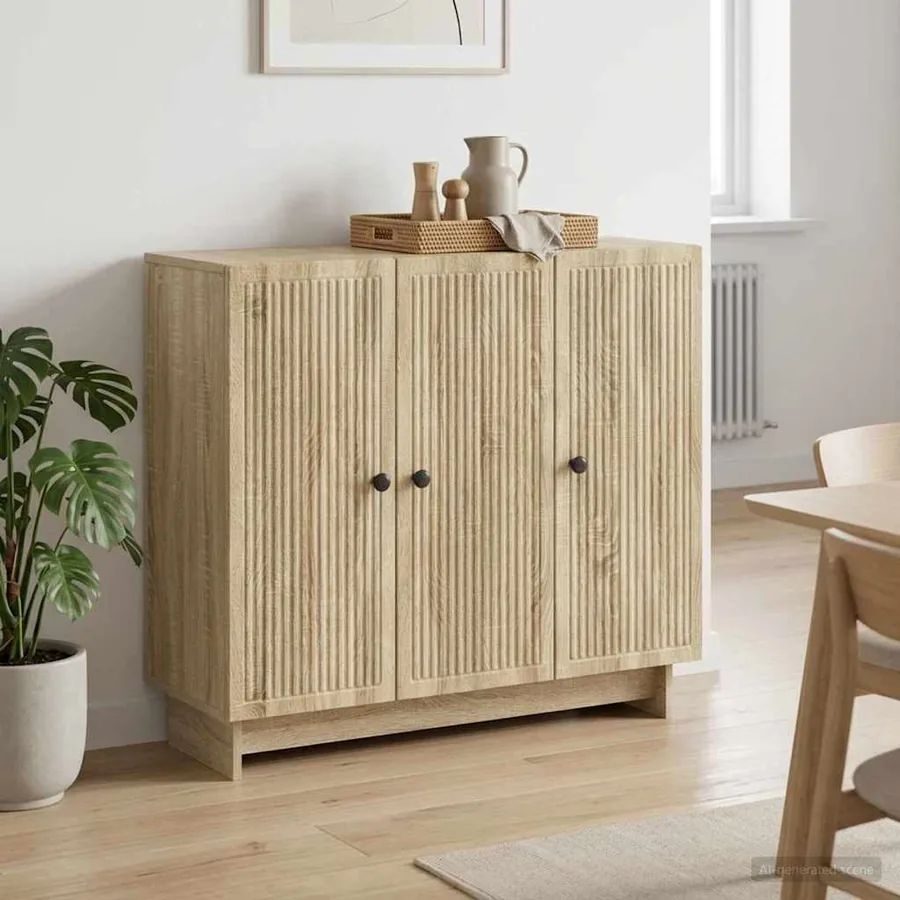 Buffet Chêne Sonoma 89 x 34,5 x 80 cm Bois d'ingénierie