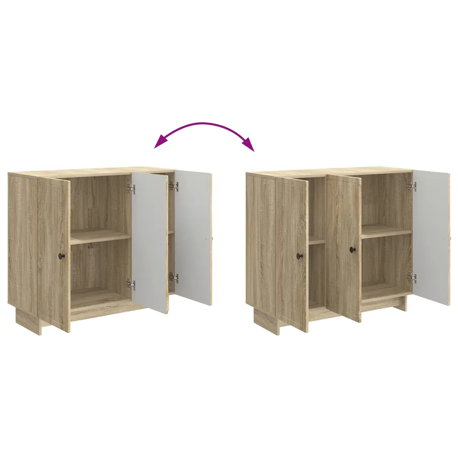 Buffet Chêne Sonoma 89 x 34,5 x 80 cm Bois d'ingénierie - 11