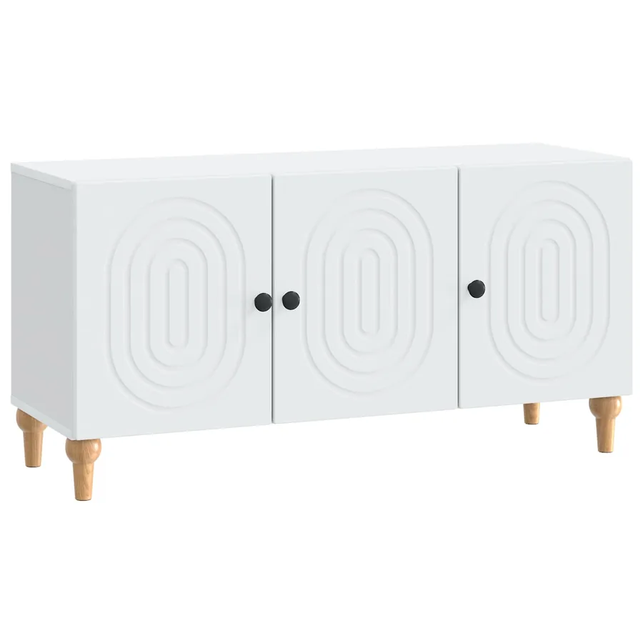 Meuble TV Blanc 99 x 34,5 x 50 cm Bois d'ingénierie - 2