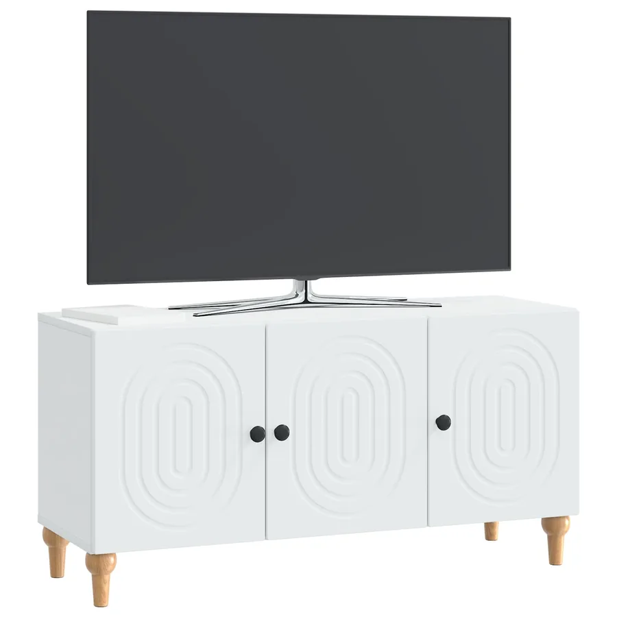 Meuble TV Blanc 99 x 34,5 x 50 cm Bois d'ingénierie - 3