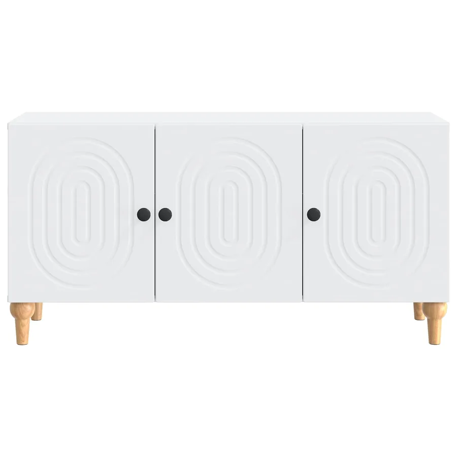 Meuble TV Blanc 99 x 34,5 x 50 cm Bois d'ingénierie - 6