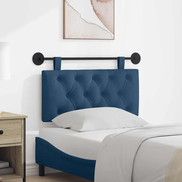 Tête de lit suspendue Bleu Tissu