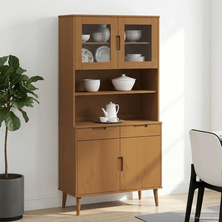 Hutch MOLDE Caramel 90 x 35 x 100 cm Bois de pin massif