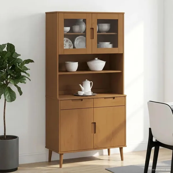 Hutch MOLDE Caramel 90 x 35 x 100 cm Bois de pin massif