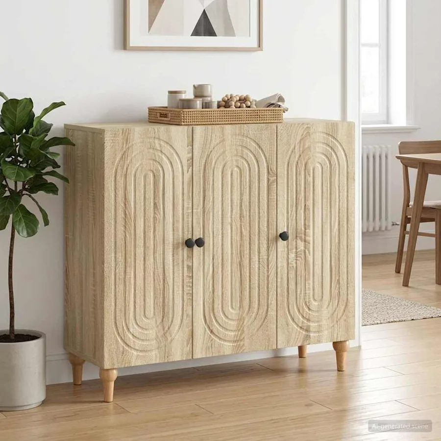 Buffet Chêne Sonoma 89 x 34,5 x 80 cm Bois d'ingénierie