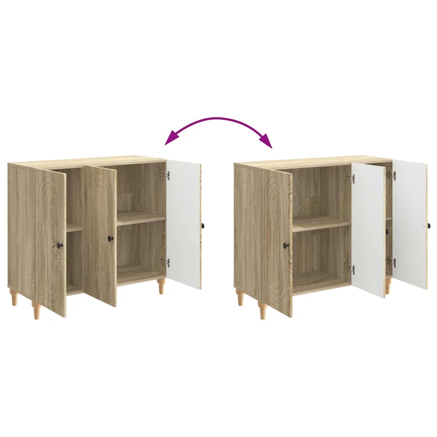 Buffet Chêne Sonoma 89 x 34,5 x 80 cm Bois d'ingénierie - 11