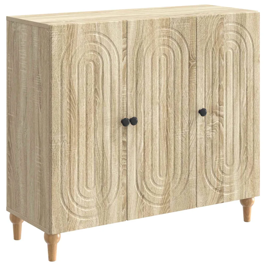 Buffet Chêne Sonoma 89 x 34,5 x 80 cm Bois d'ingénierie - 2