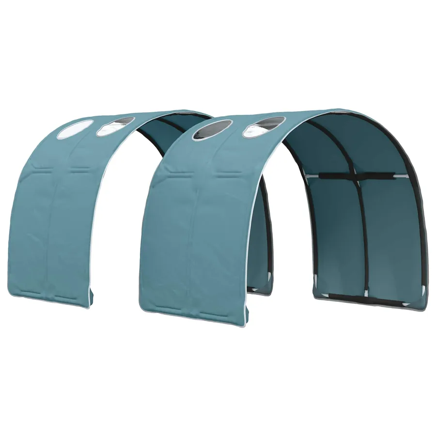 Tunnel de lit 2 pcs Bleu clair 211 x 67,5 x 2 cm Polyester - 2