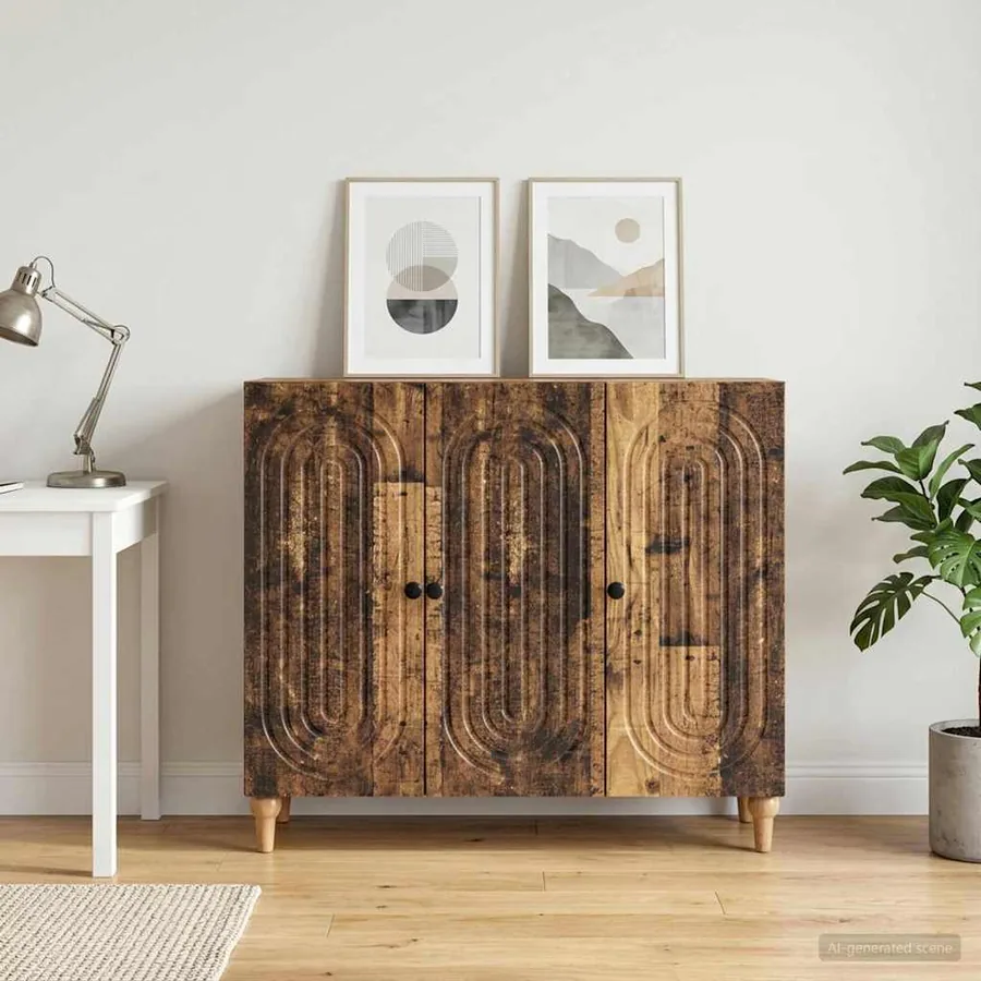 Buffet Bois ancien 89 x 34,5 x 80 cm Bois d'ingénierie