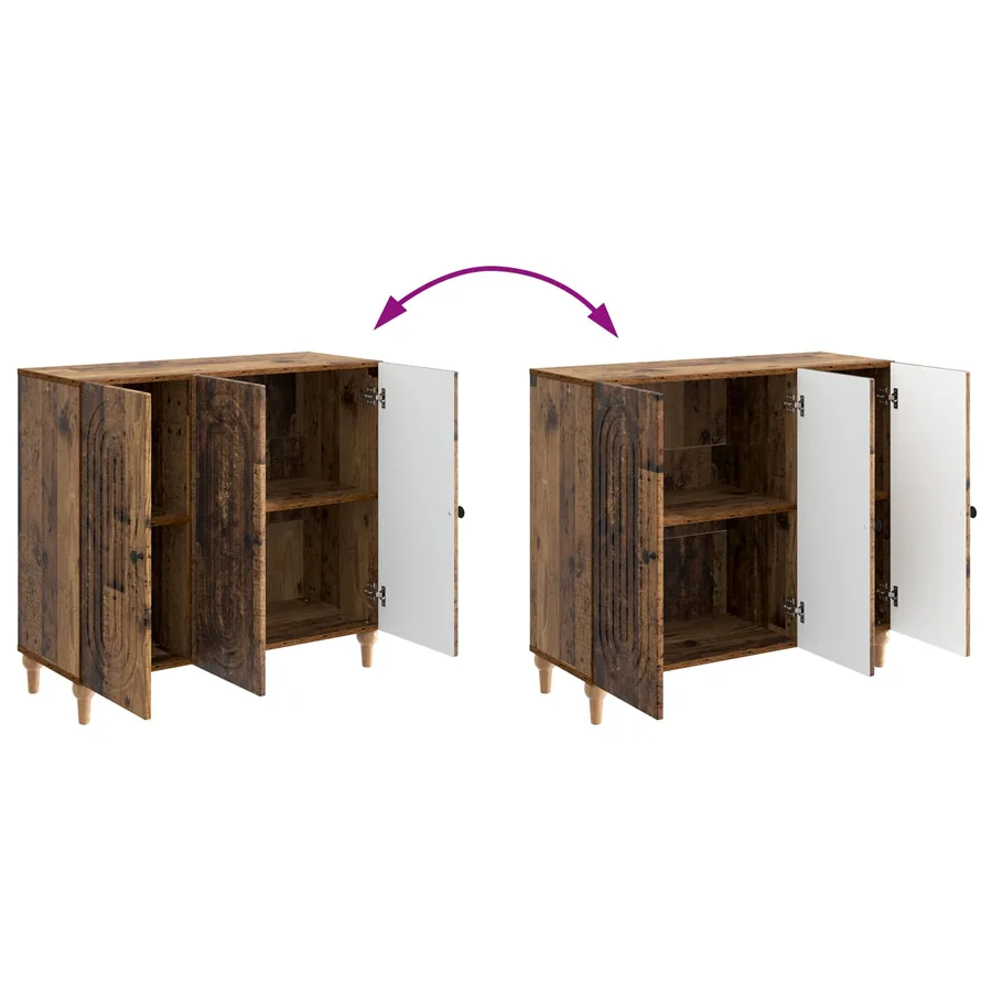 Buffet Bois ancien 89 x 34,5 x 80 cm Bois d'ingénierie - 11